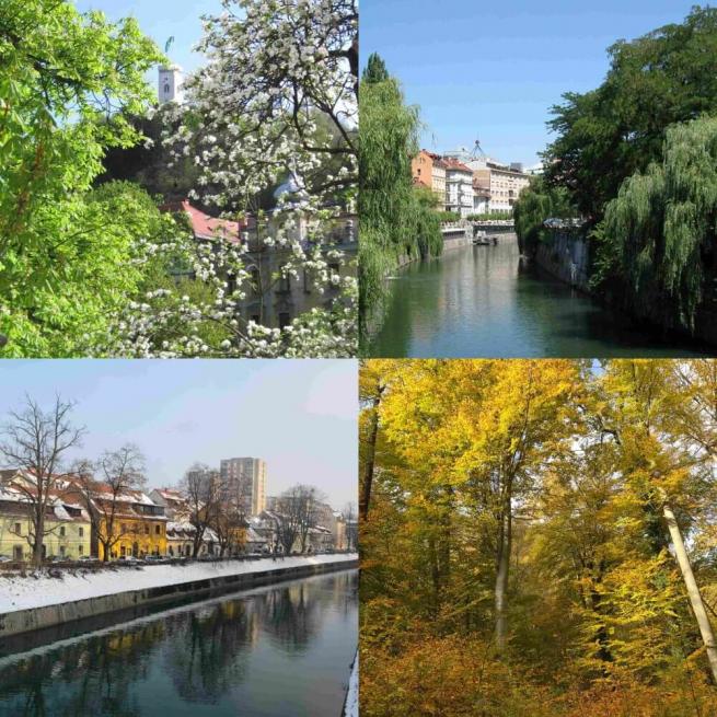 Four seasons in Ljubljana 
