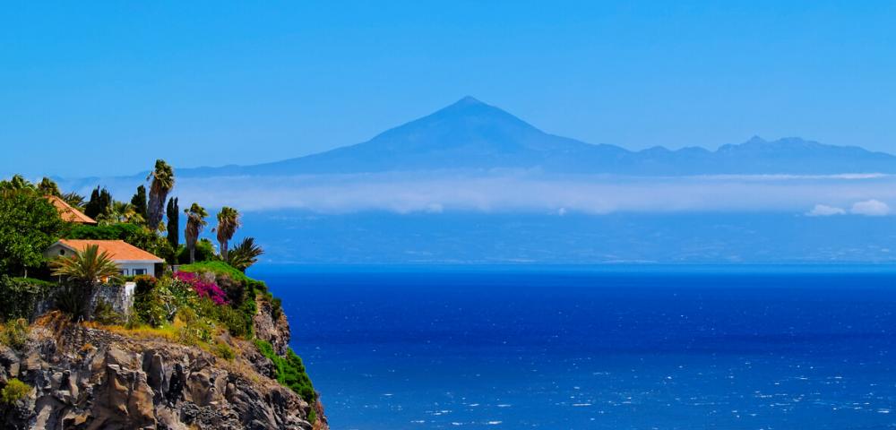 Kanarski otoki, pogled iz La Gomere na Tenerife